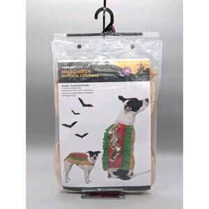 Halloween Hotdog Dog Cat Halloween Costume Hotdog Size Medium 20-50 Lbs
